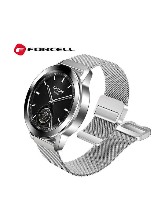 Forcell Λουράκι Ανοξείδωτο Ατσάλι Ασημί (SAMSUNG Watch 22 mm)
