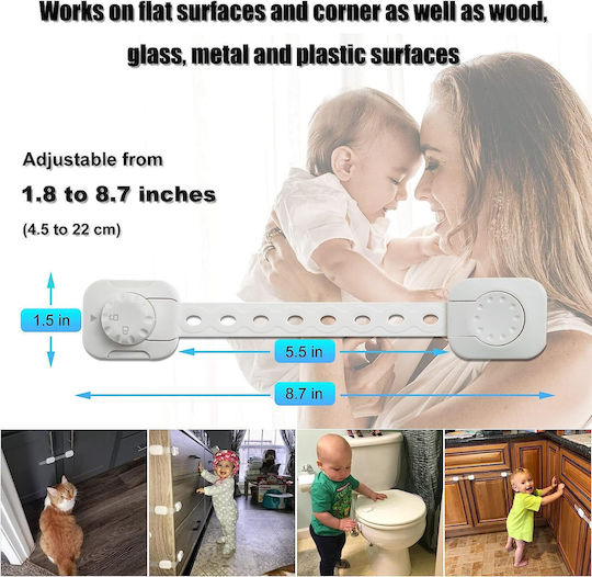 bebeLOGIC Cabinet & Drawer Lock made of Plastic 6pcs