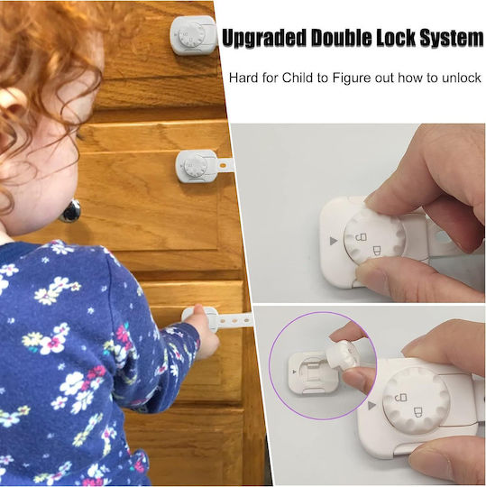 bebeLOGIC Cabinet & Drawer Lock made of Plastic 6pcs