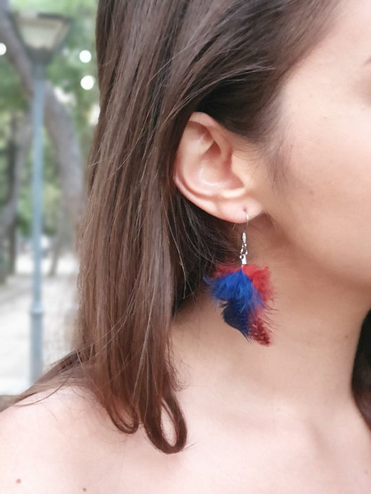 Ohrringe Reifen Ananna Feather Blau