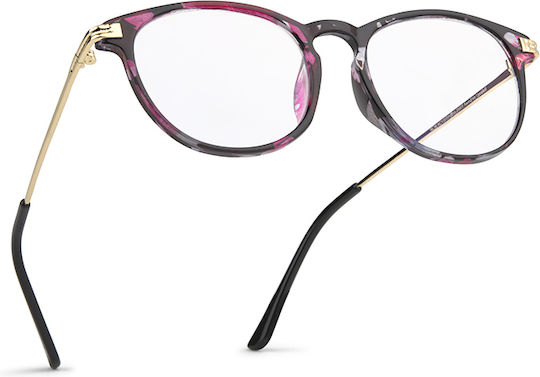 Reading Glasses Nordicvision Lysekil Pink Pattern +2.50