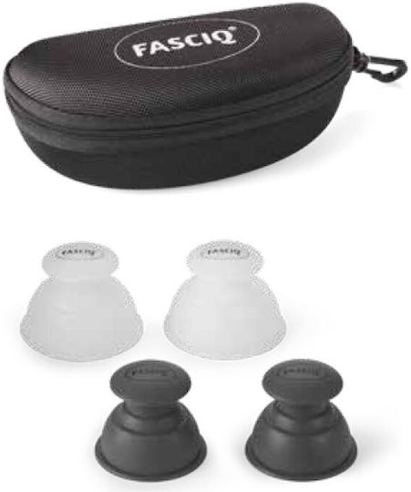 Fasciq Sport Saughaken Set Trigger Point Αθλητικές Βεντούζες Στοχευμένων Σημείων 4 Stück Θήκη 2xGrau S 2xWeiß L