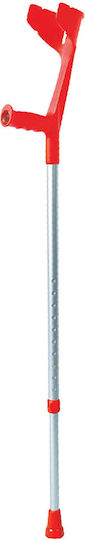 Rebotec Magic Aluminum Adjustable Height Elbow Crutch Up to 130kg 1 Piece Red