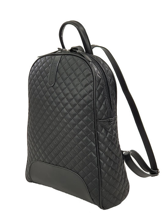 Damentasche Rucksack A4 Playbags Collection J028 Schwarzes Steppdesign