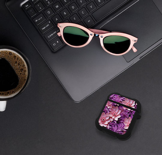 Θήκη Σιλικόνης Sonique 3d Flower Series Airpods 1/2 Ροζ