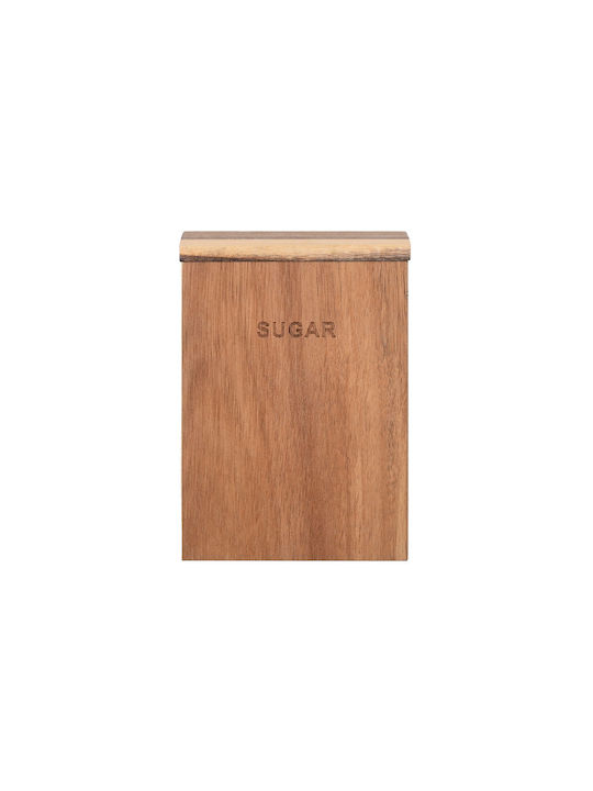 Estia ALLURE Vase for Sugar with Lid Wooden Beige 10x10x14cm Estia ALLURE Vase for Sugar with Lid Wooden Beige 10x10x14cm