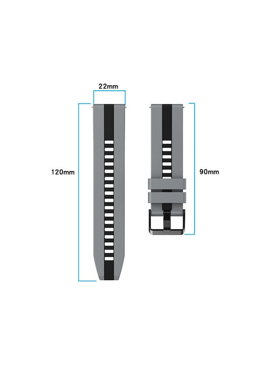 Amazfit GTR 2 22mm Curea Sport Dublă Culoare din Silicon pentru Ceas Verde Olive+Negru