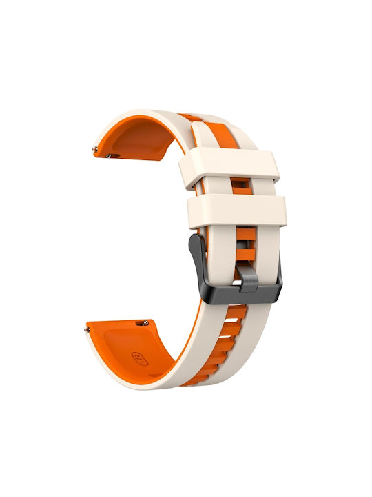 Amazfit GTR 3 22mm Two-Tone Sports Silicone Bracelet Starlight + Orange