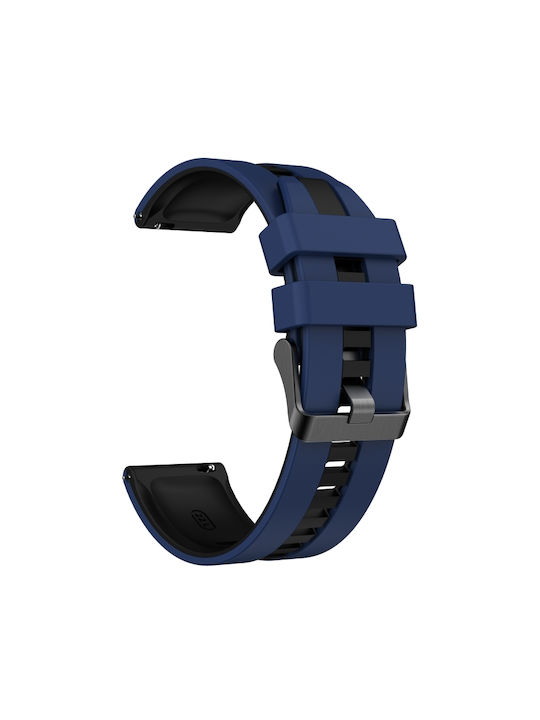 Amazfit Bip 5 22mm Δίχρωμο Αθλητικό Μπρασελέ Σιλικόνης Μπλε+μαύρο Amazfit Bip 5 22mm Δίχρωμο Αθλητικό Μπρασελέ Σιλικόνης Μπλε+μαύρο
