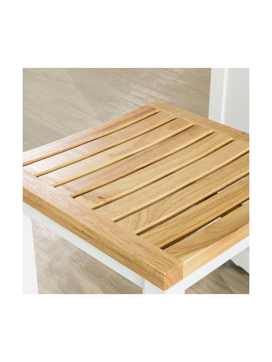 Scaune Bucătărie Pliabil Lemn Alb 35x60x35buc