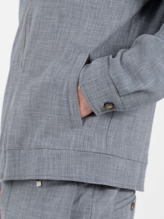 Long Sleeve Overshirt Indigo Blue