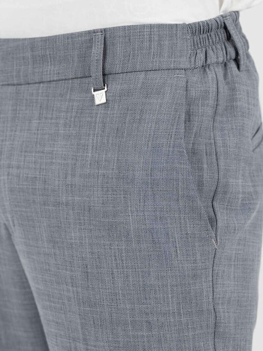 Elastic Trousers in Slim Fit Indigo Blue