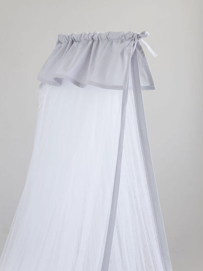 Nima Κουνουπιέρα Κούνιας Nappy από Τούλι Γκρι 200x600x600εκ.