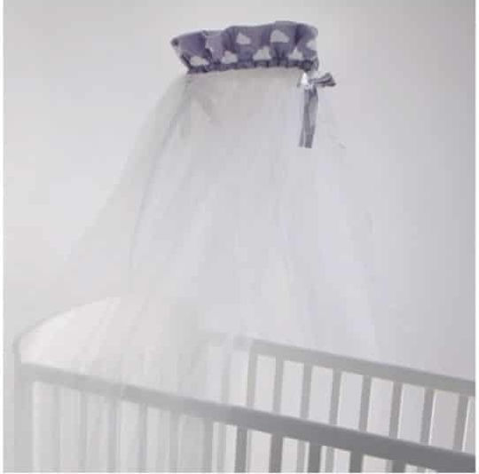 Kikka Boo Mosquito Net Crib Angel Clouds Tulle 41109070028 Gray 540x200cm