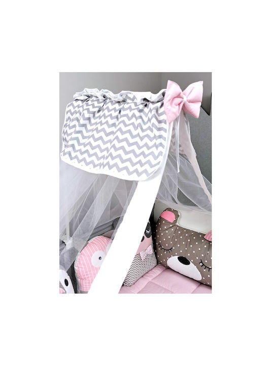 Baby Star Crib Mosquito Net Tiny Friends Pink
