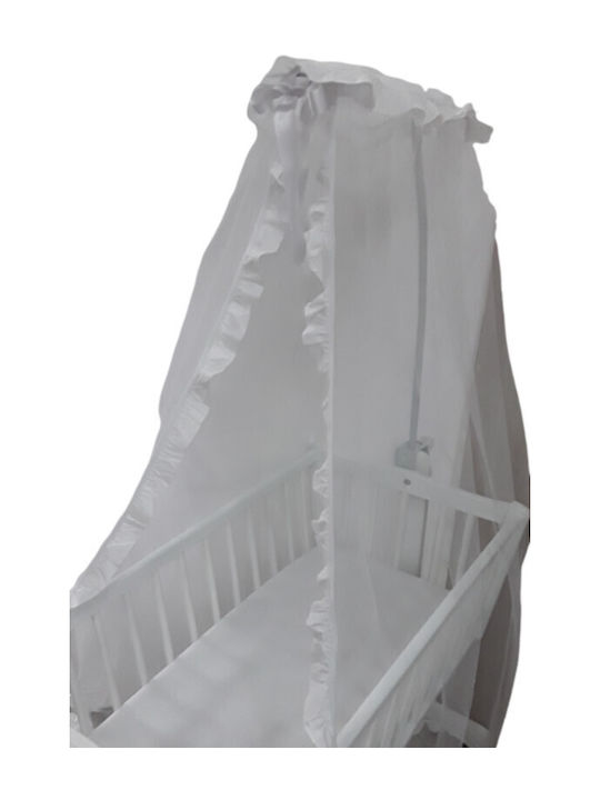 Beboulino Mosquito Net Cradle Tulle 708-1300-0011 White 250x100x1000cm