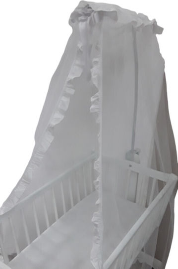 Beboulino Mosquito Net Cradle Tulle 708-1300-0011 White 250x100x1000cm