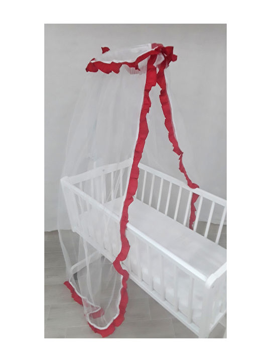 Beboulino Mosquito Net Cradle Tulle 708-1300-0003 Red 100x250cm