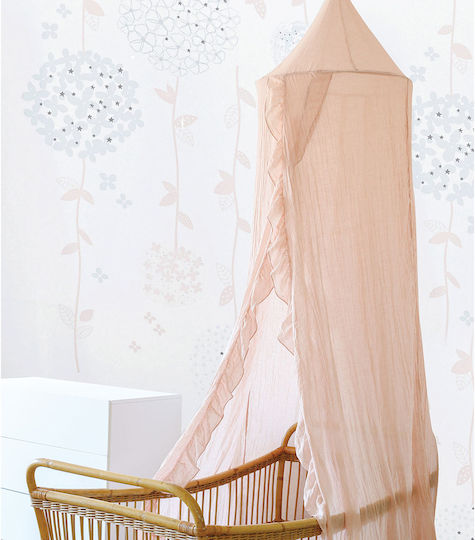 Trois Kilos Sept Mosquito Net Crib Cotton 55-8075077 Pink 60x60x260cm