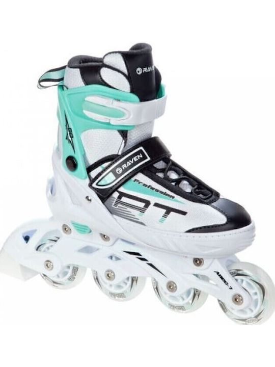 Raven Inline Einstellbar Rollers Weiß Erwachsene/Kinder