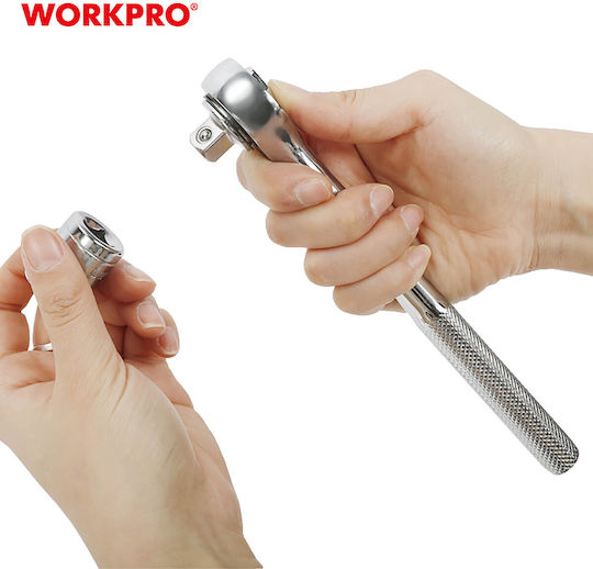 WorkPro Ratschen 43 Zähne mit Vierkant 1/4"