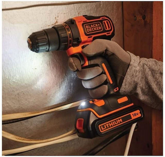 Black & Decker BDCDD186B Δραπανοκατσάβιδο Μπαταρίας 18V 2x1.5Ah
