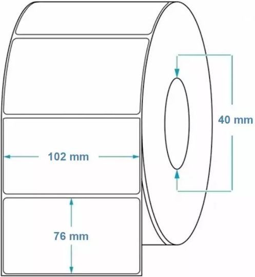 Epson Premium Matte 440 Self-Adhesive Label Rolls for Label Printer 102x76mm 1pcs