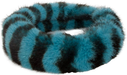 Furry Hair Headband Mavrudis Mrdline 7443051 Petrol Blue-Black
