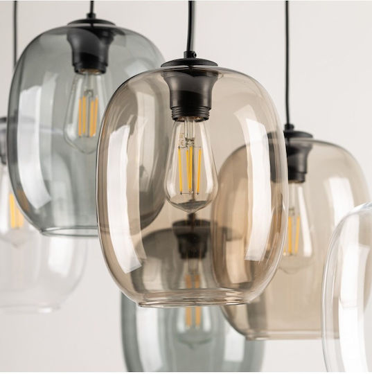 TK Lighting Pendant Light Multicolour for 6 Bulbs E27 70x130x40cm