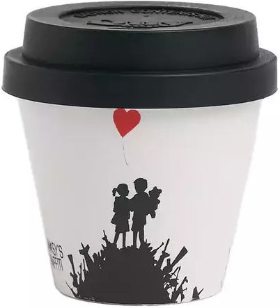 QuyCup Banksy Kids On Guns Hill Κούπα Πλαστική Λευκή 90ml