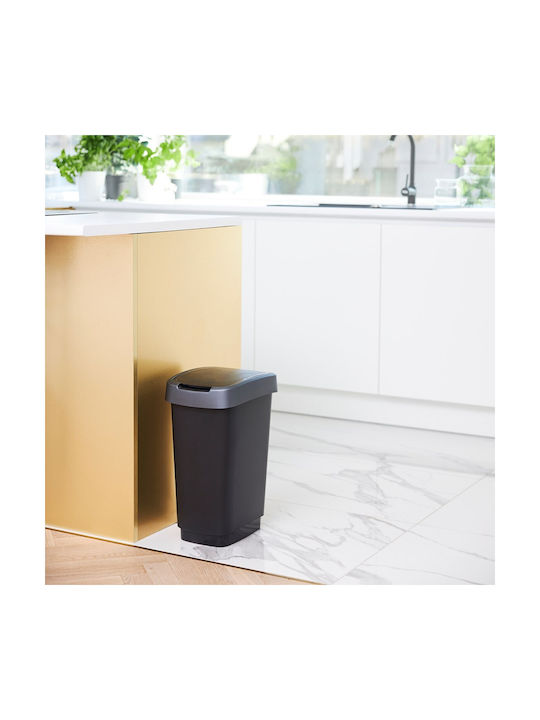 Rotho Babydesign Twist Κάδος Απορριμμάτων Πλαστικός Μαύρος 10lt