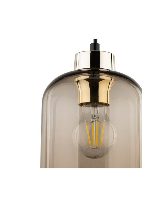 TK Lighting Marco Pendant Light Brown with Socket E27 14x178cm
