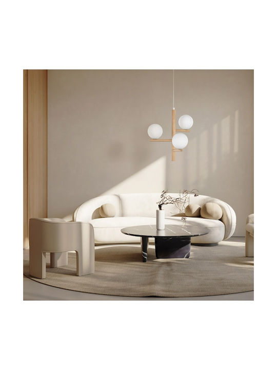 TK Lighting Estera Pendant Light White 33cm