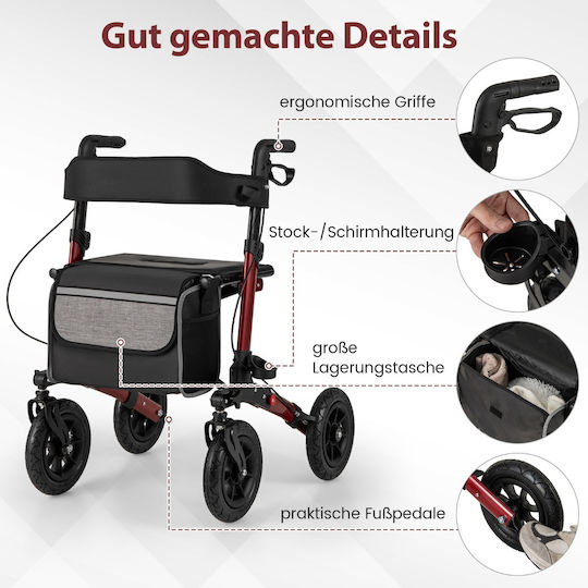Costway Foldable Aluminum Walker