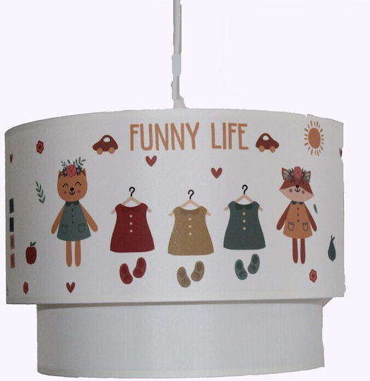 Homeplus Einfaches Licht Kinderdeckenleuchte Deckenleuchte mit Fassung E27 Weiß 30x21cm