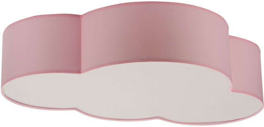 TK Lighting Einfaches Licht Kinderdeckenleuchte Deckenleuchte montieren 15W mit Fassung E27 Rosa