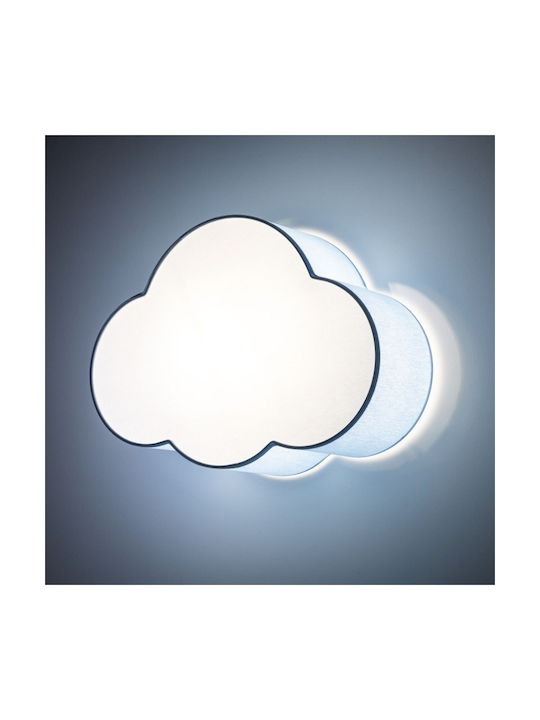 TK Lighting Cloud O singură lumină Lumină de tavan pentru copii Lampă de tavan 15W cu suport pentru bec E27 Alb