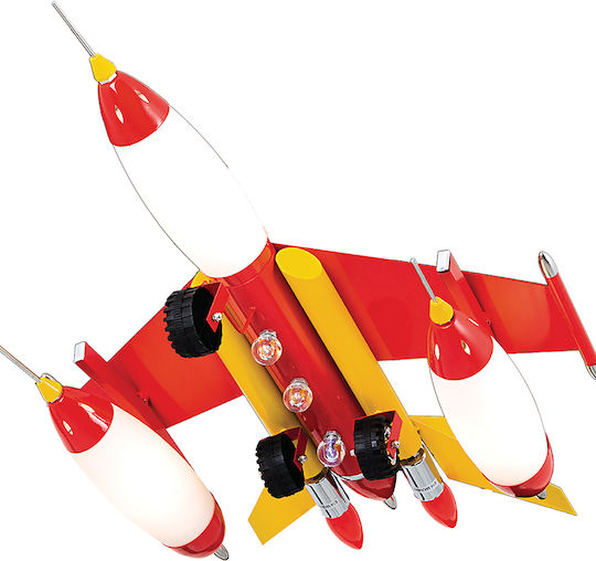ARlight Kampfflugzeug Kronleuchter Kinderdeckenleuchte Deckenleuchte 40W mit Fassung E14 Colorful 66cm