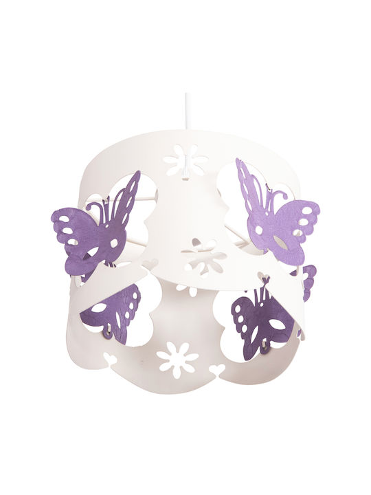 Freebox Kids Metallic Single Ceiling Light E27 Purple 9W 15cm