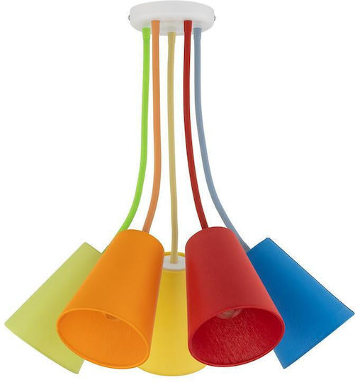 TK Lighting Wire Kronleuchter Kinderdeckenleuchte Deckenleuchte 60W mit Fassung E27 Mehrfarbig