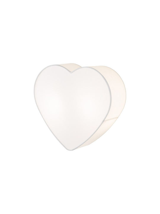 TK Lighting O singură lumină Lumină de tavan pentru copii Lampă de tavan 15W cu suport pentru bec E27 Alb 38.5cm