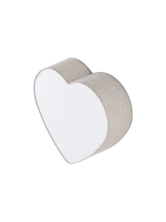 TK Lighting O singură lumină Lumină de tavan pentru copii Lampă de tavan 15W cu suport pentru bec E27 Alb 38.5cm
