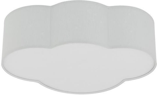 TK Lighting Cloud Mini Kronleuchter Kinderdeckenleuchte Deckenleuchte montieren 15W mit Fassung E27 Grey