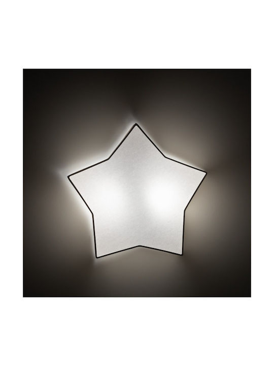 TK Lighting Μονόφωτο Παιδικό Φωτιστικό Πλαφονιέρα 15W με Υποδοχή E27 Λευκή 43cm