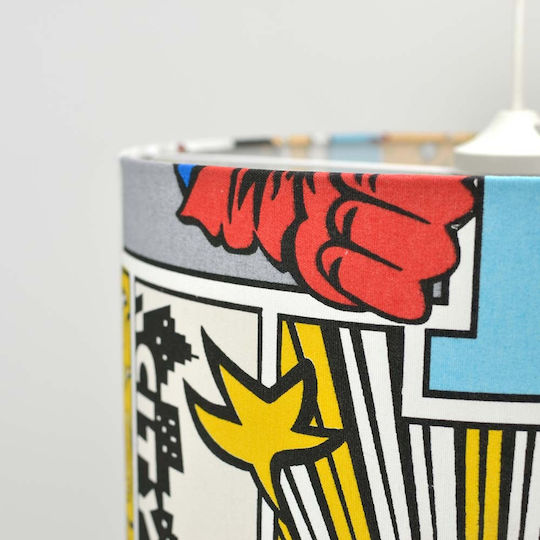 Veis Super Hero Einfaches Licht Kinderdeckenleuchte Deckenleuchte 60W mit Fassung E27 Mehrfarbig 35x25cm