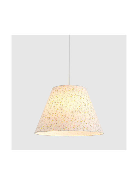 Veis Kids Fabric Single Ceiling Light E27 Alkyone Vintage Floral Spring 60W