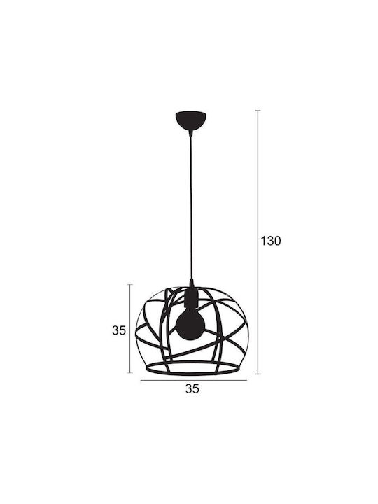 ArkoLight Kids Metallic Single Ceiling Light E27 Green 60W 35x31cm