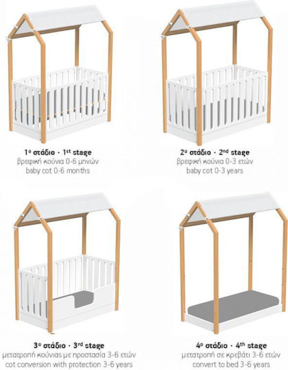 Casababy Трансформираща Люлка Montessori La Maison Бяла