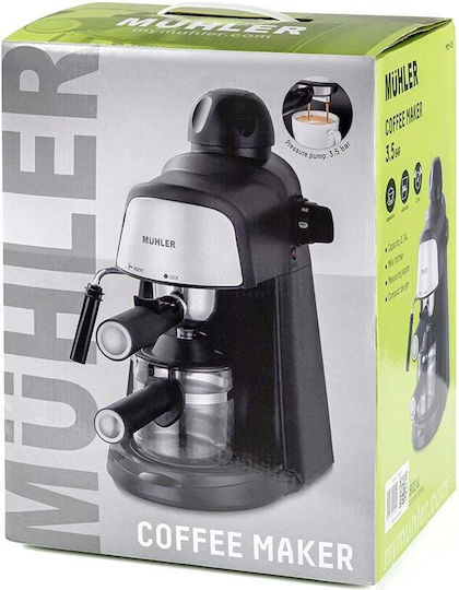 Muhler Mașină de Espresso 800W Presiune 3.5bar Neagră MCM-33