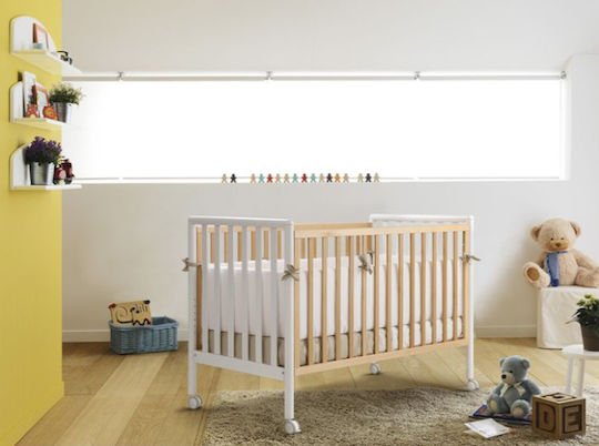 Pali Polymorphic Crib Flippy White With Mattress And Wheels